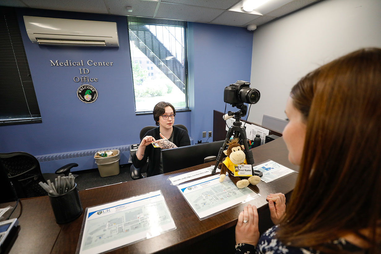 Help desk at the UR DPS Medical Center ID Office.