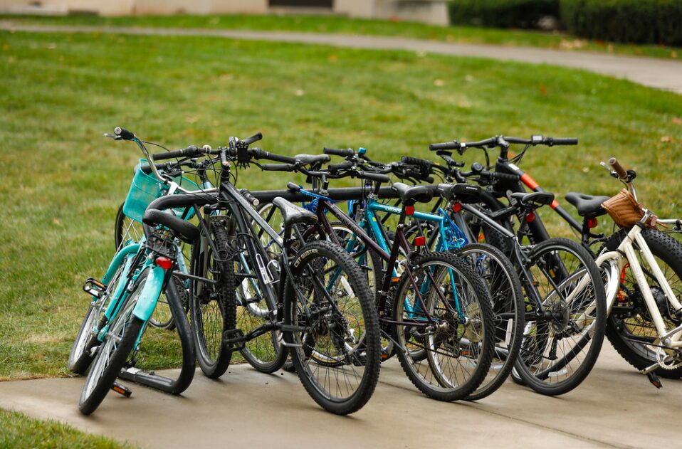A bike rack.