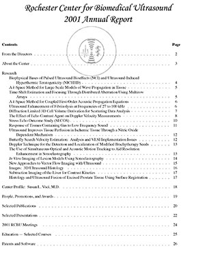 2001 Annual Report Cover