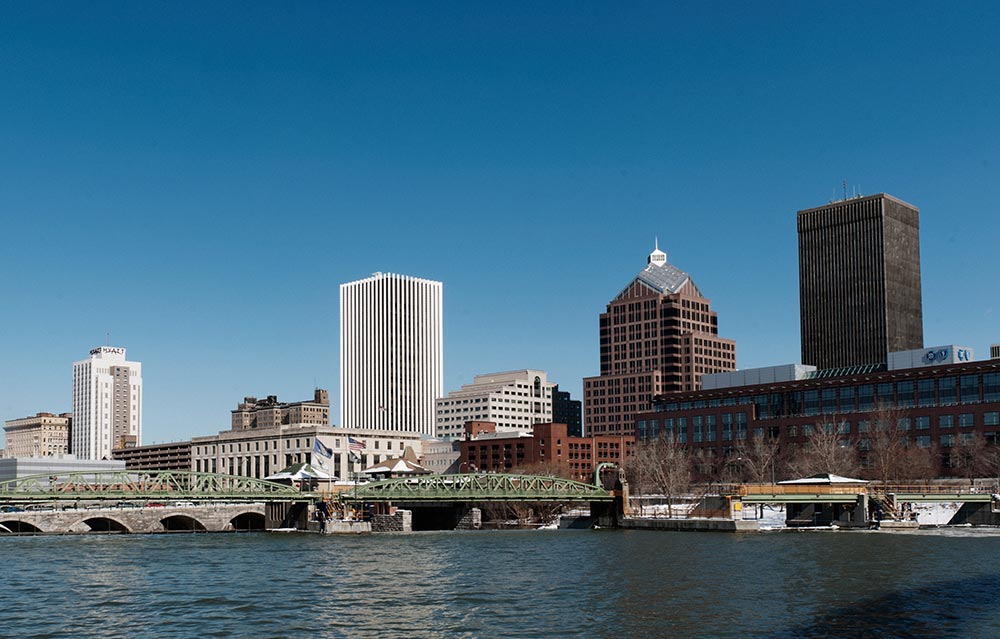aerial view of Rochester