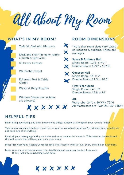 Room Furnishings and Packing List : Incoming Undergraduates ...
