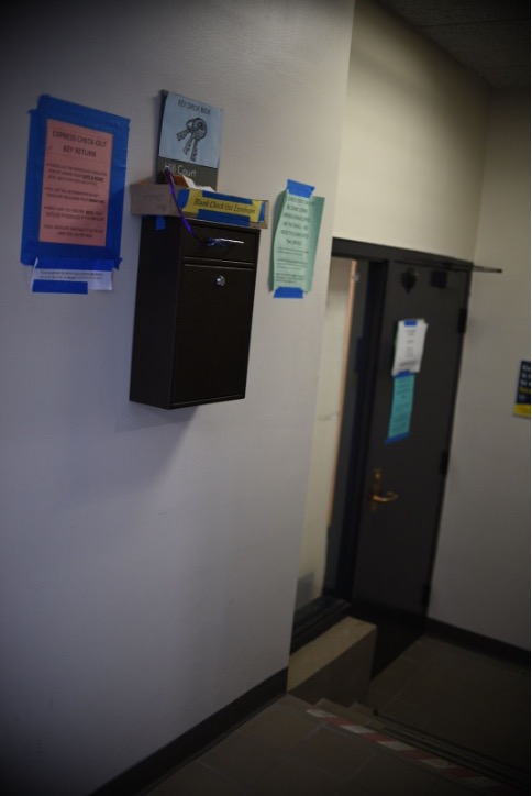 The door to 110 Gale House.