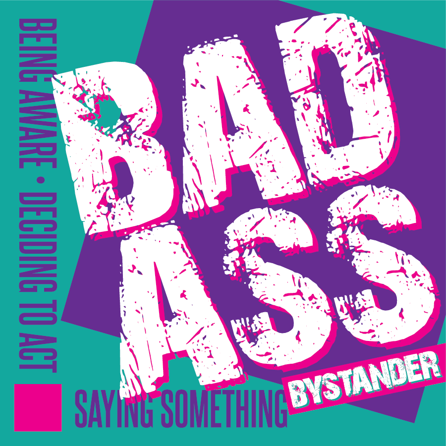 University of Rochester's BADASS Bystander square logo