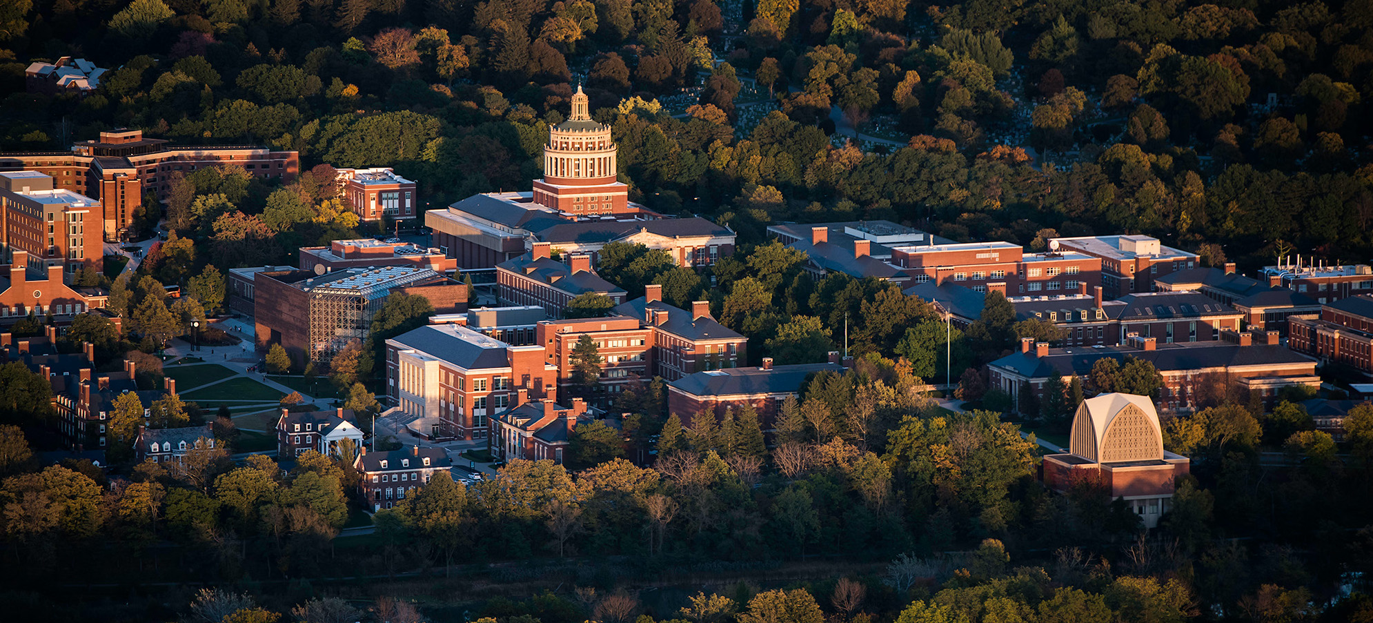 Aerial view of campus