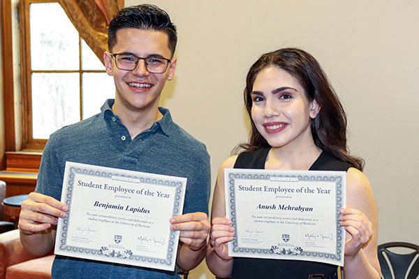 The 2022 student employees of the year.