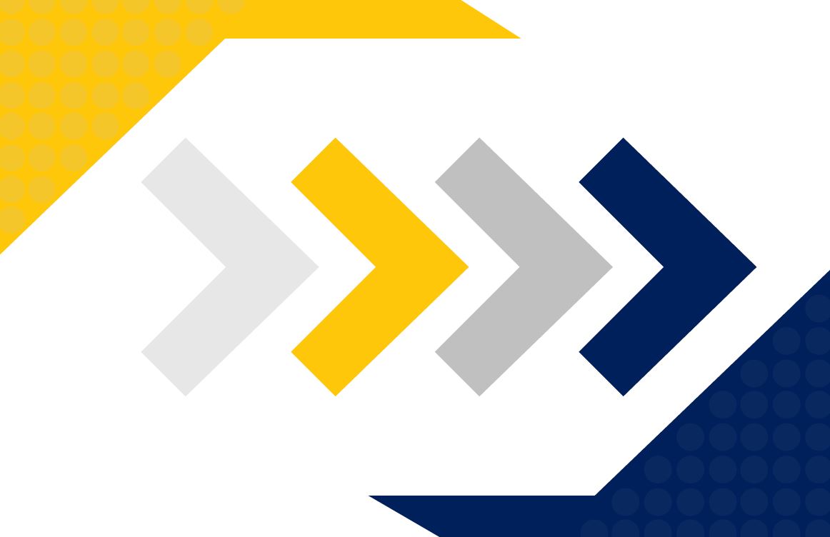 Decorative yellow and blue and grey arrows