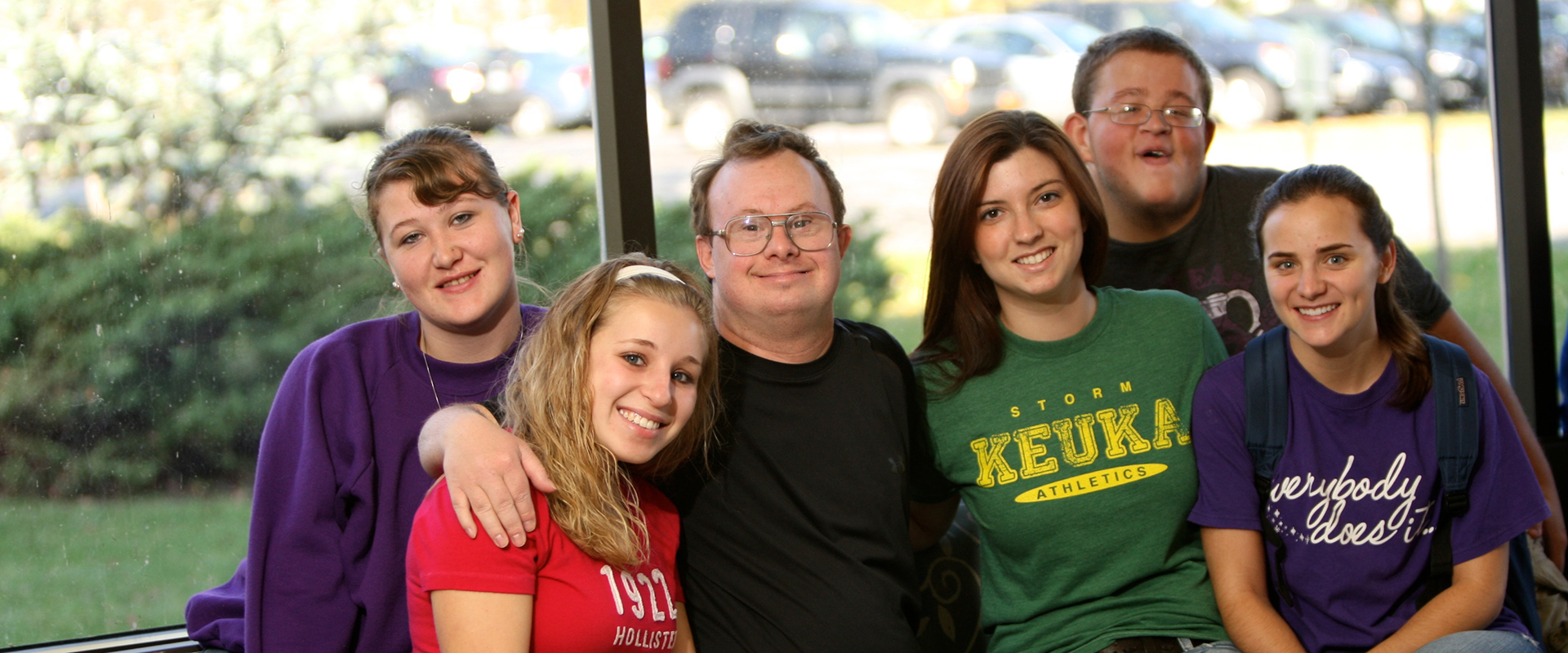 a group of college students smiling