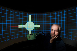 professor in virtual reality lab